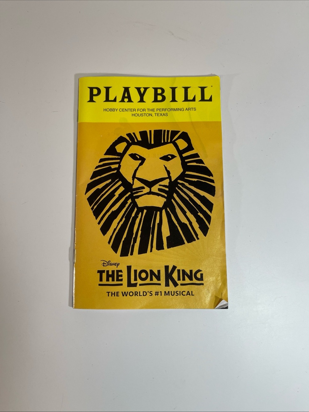 DISNEY THE LION KING Playbill Houston Texas Hobby Center 2024